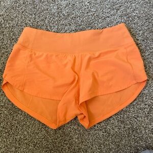 Lululemon Athletica Vibrant Orange Athletic Shorts